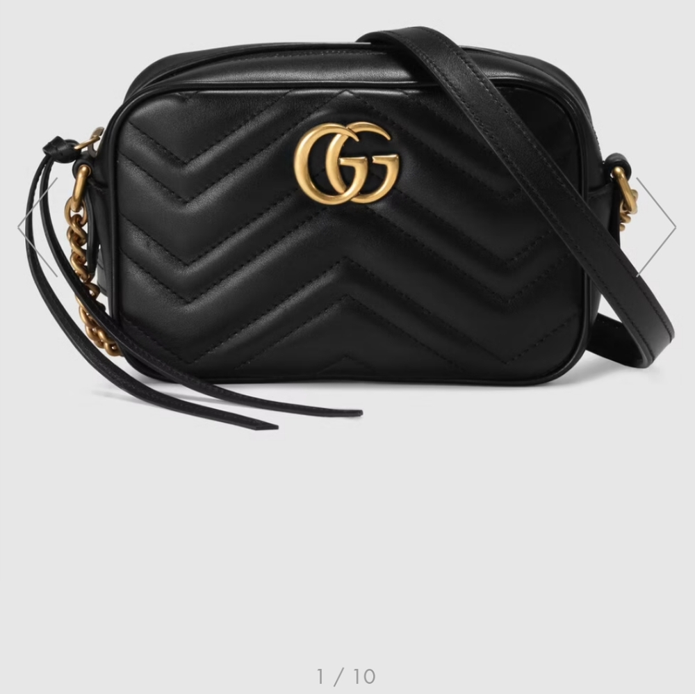 Black Gucci Marmont Matelasse Mini Bag